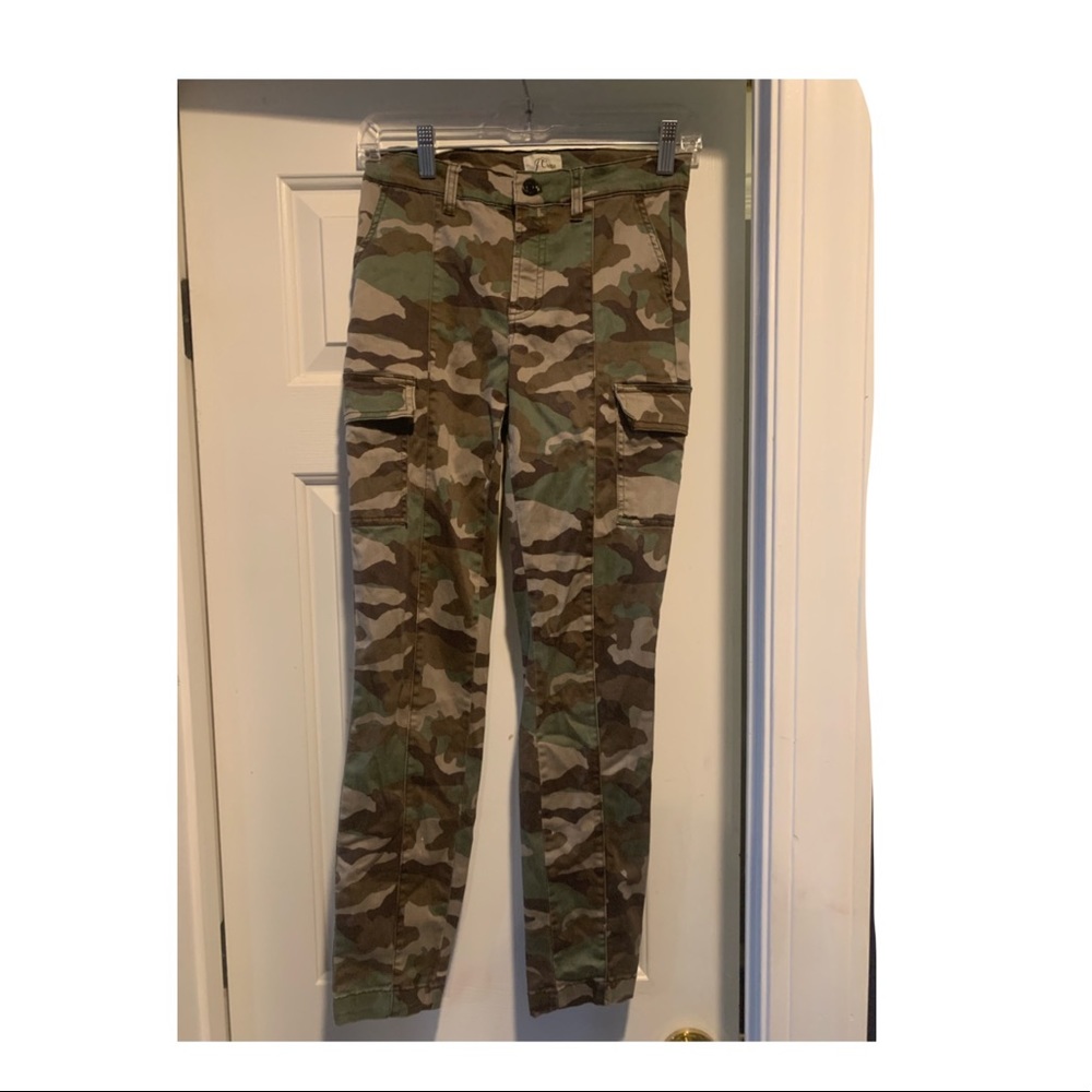 J crew camouflaged skinny cargo pants